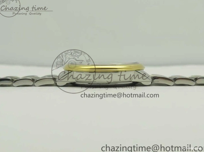 0106 Attractive De Ville Prestige Ladies 32.7mm SS MKF 1:1 Best Edition White Dial Roman Markers on SS YG Bracelet MIYOTA 7965